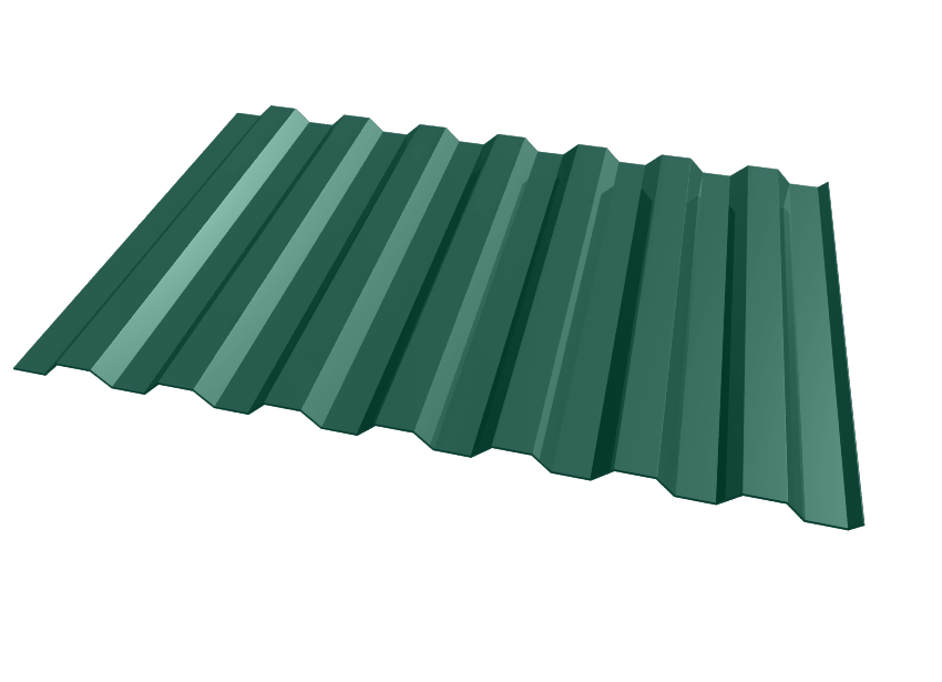 Профнастил окрашенный 0.4x1000x2000 RAL 6005